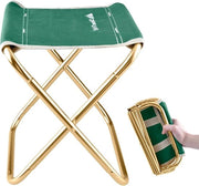 Campingkruk opvougbile - leggero e trasportabile - kruk in alluminio per campeggio - escursioni picnic mare - giardino leggero - barbecue viaggiare escursioni - zaino trasportabile (verde)