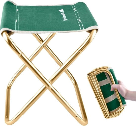 Campingkruk opvougbile - leggero e trasportabile - kruk in alluminio per campeggio - escursioni picnic mare - giardino leggero - barbecue viaggiare escursioni - zaino trasportabile (verde)