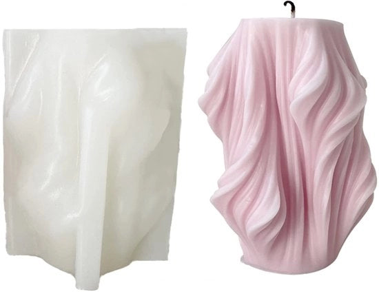 Decorazione a forma di candela in silicone geometrica 3D - Modelli di candela per DIY - Ornamenti artigianali - Materiale flessibile e riutilizzabile - Materiale premium