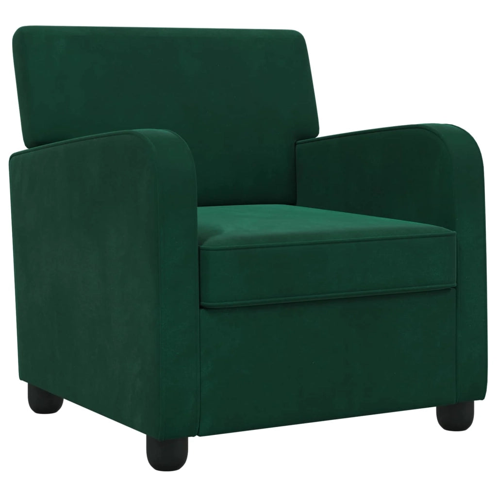 Divano Sedia-Poltrona Verde Scuro Velluto 901928