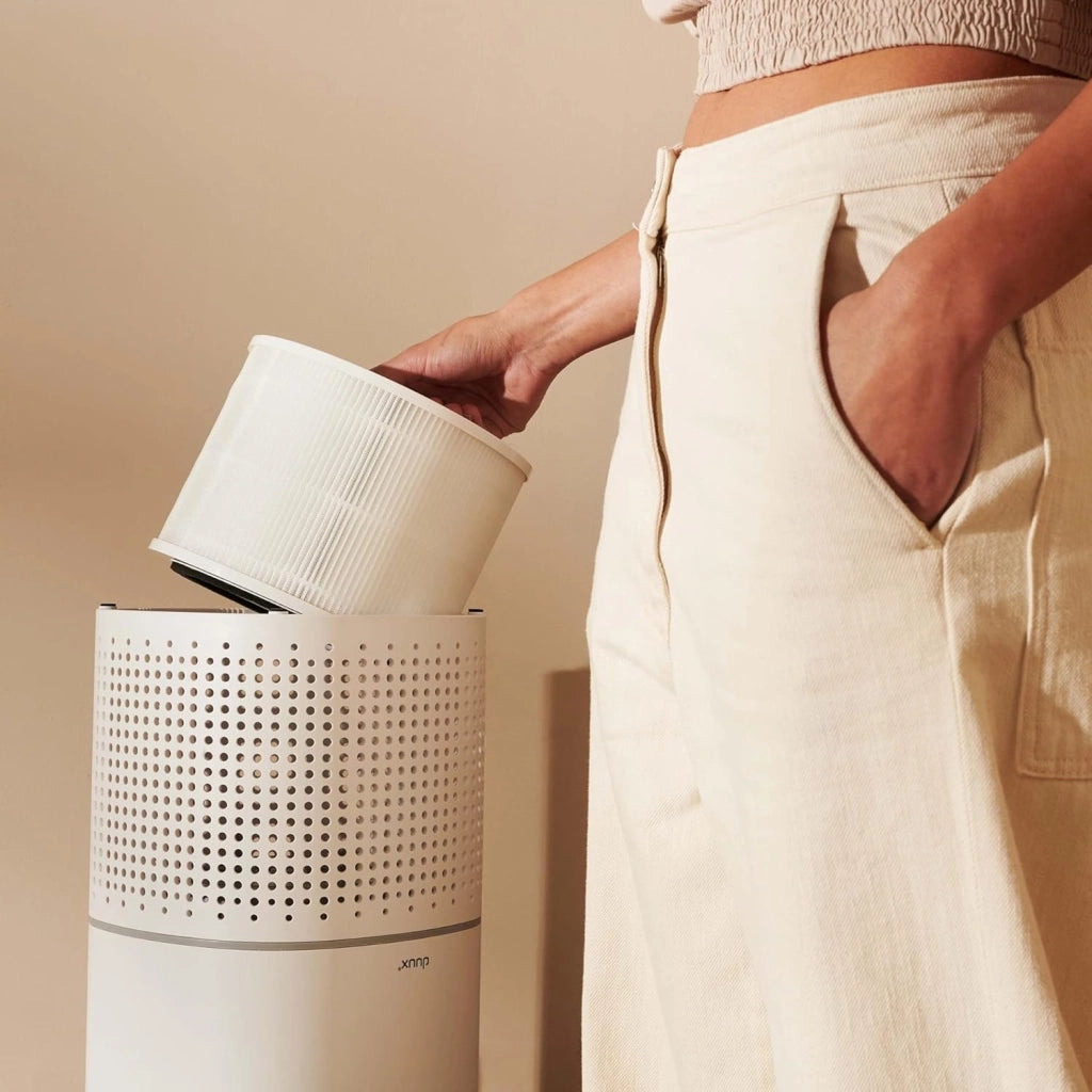 Bright Purificatore d'aria con prefiltro tripla protezione, H13 e filtro a carbone attivo, HEPA, per ambienti fino a 27 m², ideale per polvere, fumo e odori di animali (bianco)