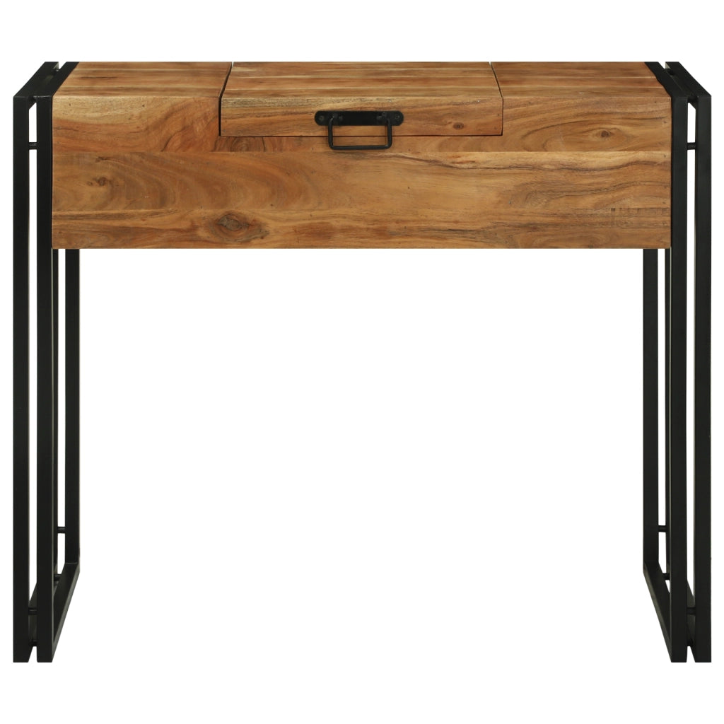 Tavolo da Trucco 90x50x75 cm in Legno Massiccio di Acacia