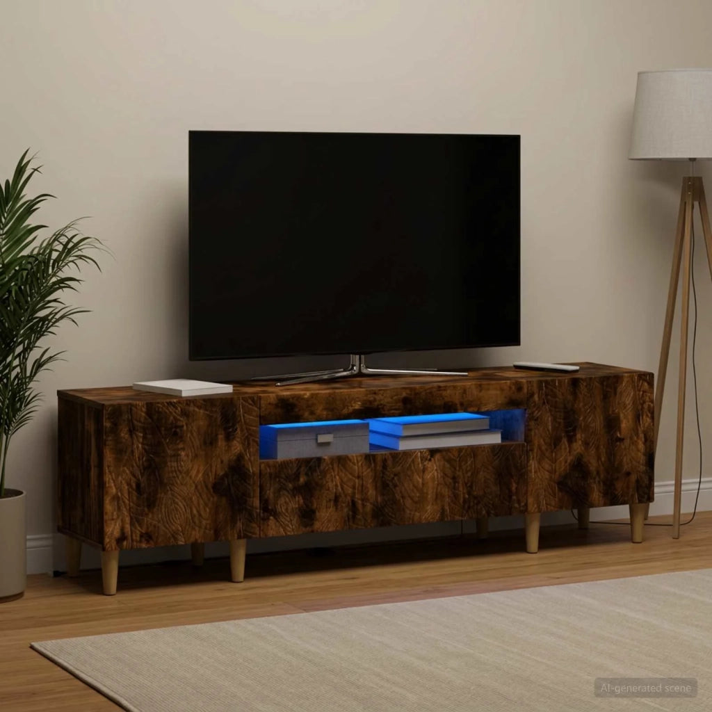 Mobile TV LED Rovere Fumo Legno ingegnerizzato 897130