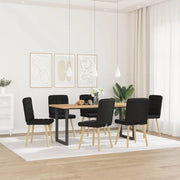 Sedie da Pranzo 6 pz Nere in Tessuto 3315463