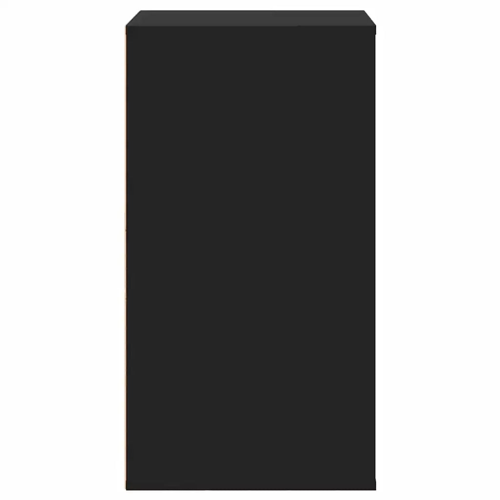 Cassettiera Angolare Nera 60x41x76 cm in Legno Multistrato
