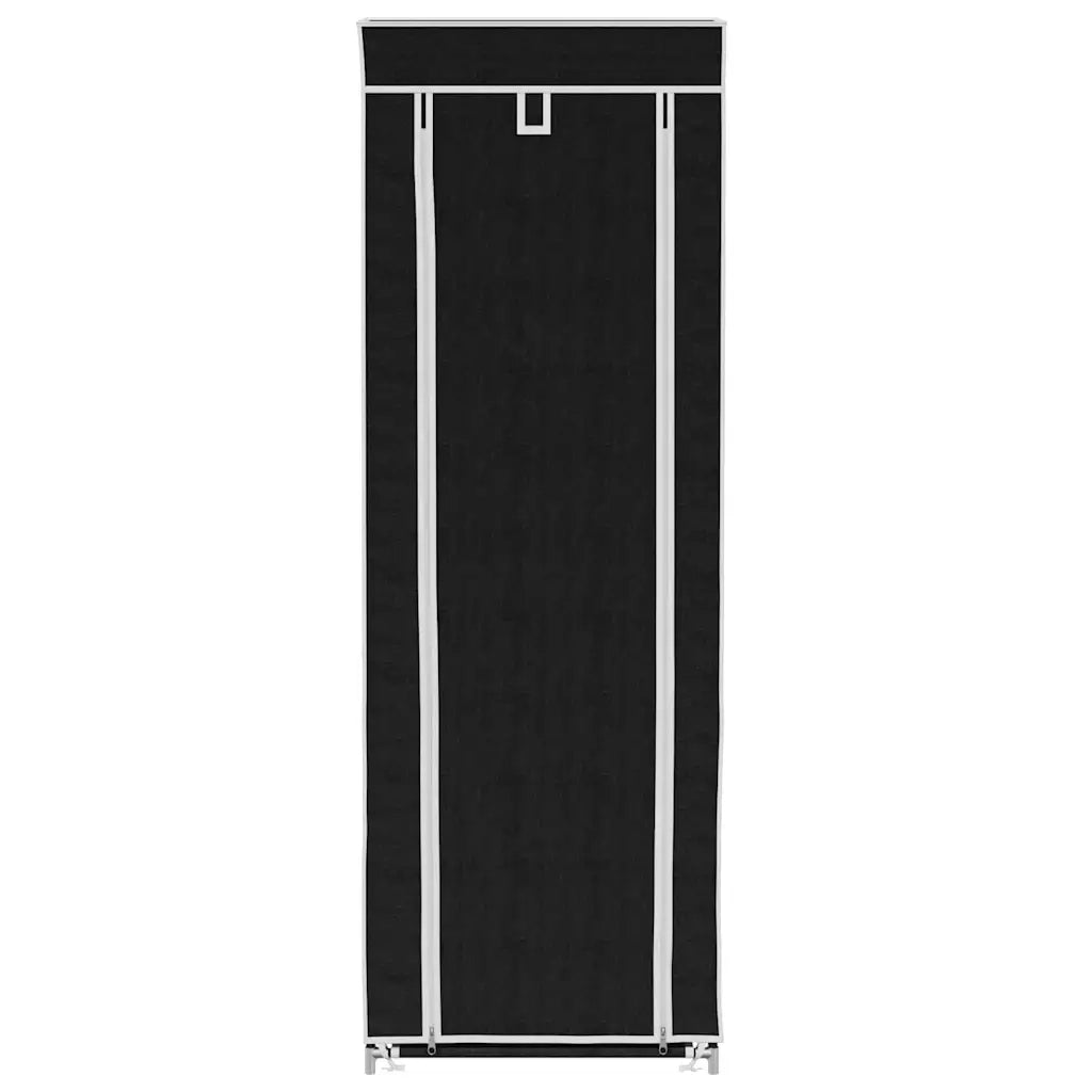 Scarpiera in Tessuto Richiudibile 57 x 29 x 162 cm Nera 240491