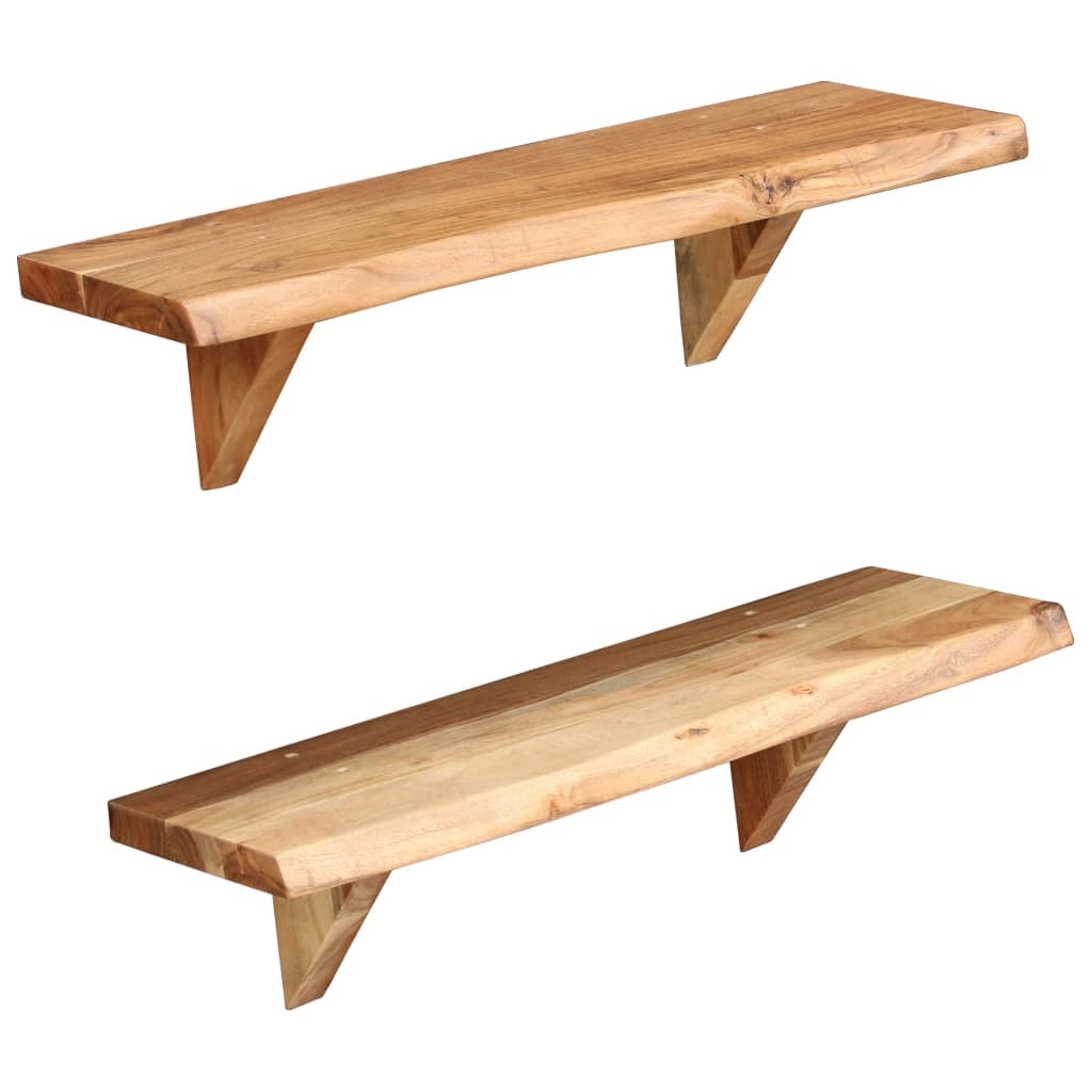 Scaffale di design da parete 2 pezzi 60 cm legno massello 2702230/2