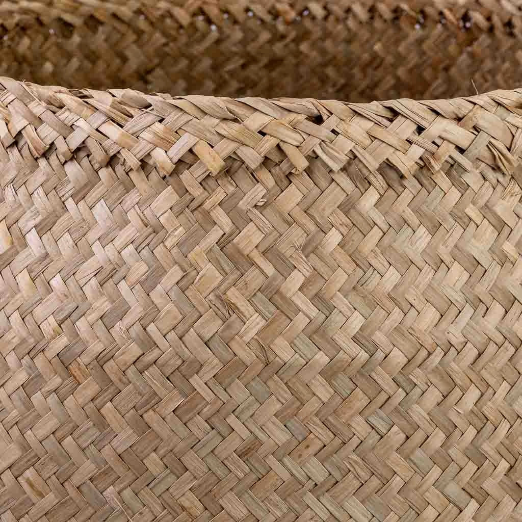 Cesto naturale con manici, D40x36/48h cm