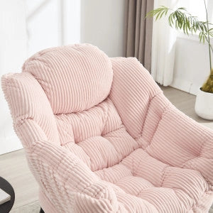 Poltrona relax con poggiapiedi, poltrona lounge moderna con braccioli e tasca laterale, divano imbottito per il tempo libero, poltrona da lettura con
