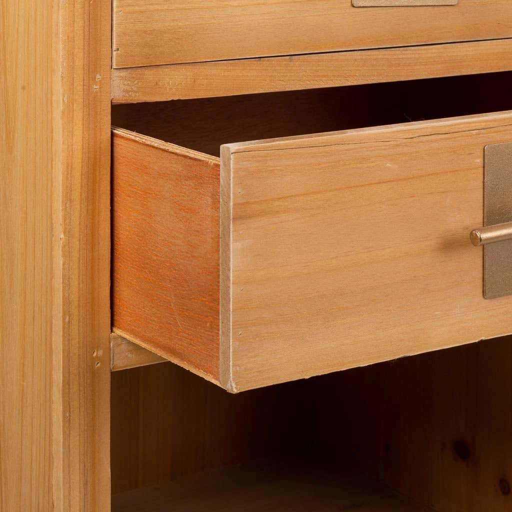 Credenza in legno e metallo marrone 120x37,5x139,5h