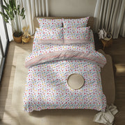 Sasemama, set Completo Letto Matrimoniale in Policotone, Rosso