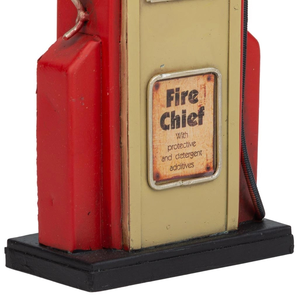 Dispenser salvadanaio in metallo rosso 12,5x7x26h