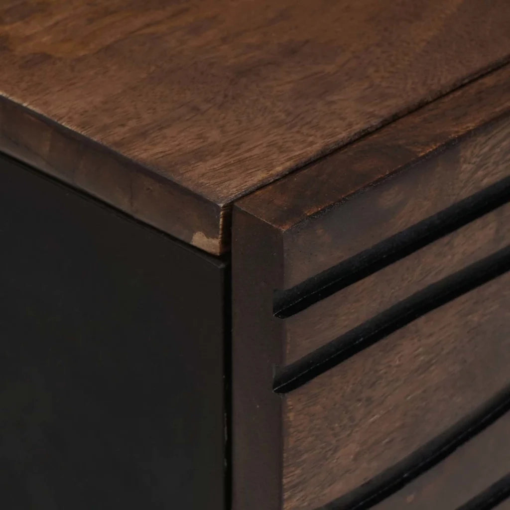 Tavolino da Salotto-Tavolino da soggiorno-Tavolo Marrone e Nero 100 x 54 x 40 cm 438631