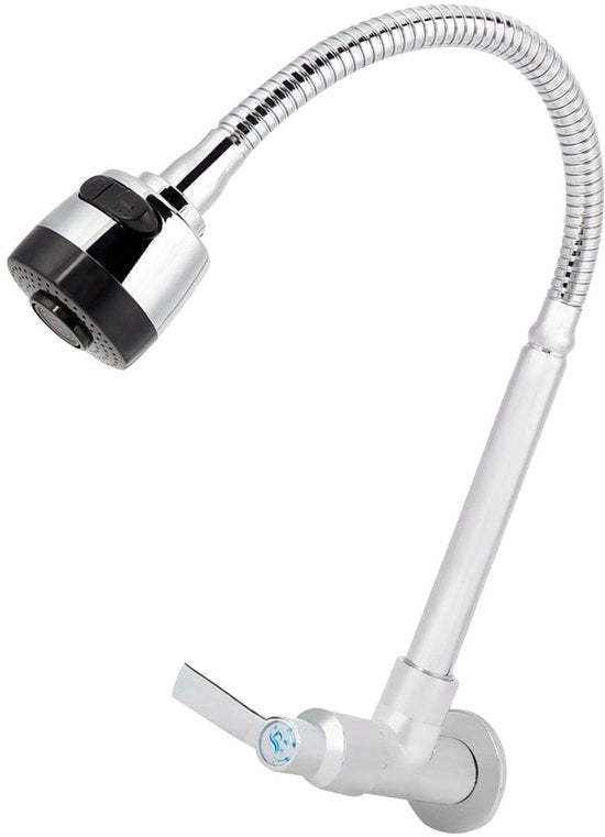Kraan per montaggio a parete, 1/2 pollice singolo rubinetto per acqua fredda per cucina, rubinetto per cucina e bagno 360° girevole.