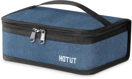 Picnic a portata personale, zaino isolato per pranzo, mini-zaino per pranzo, zaino per pranzo, borsa per pranzo pieghevole, zaino leggero per picnic per uomo e donna per ufficio, scuola, auto, picnic, spiaggia - Blu