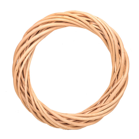 Set 6 Coroncine di Rattan Chiara Larghezza 30 cm