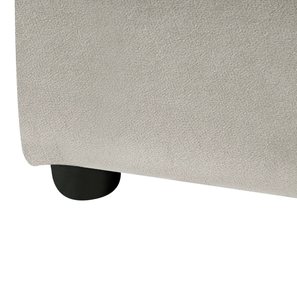 Letto con rivestimento in velluto tortora UE King Size 180x200cm Grande testata classica contenitore Doghe in legno