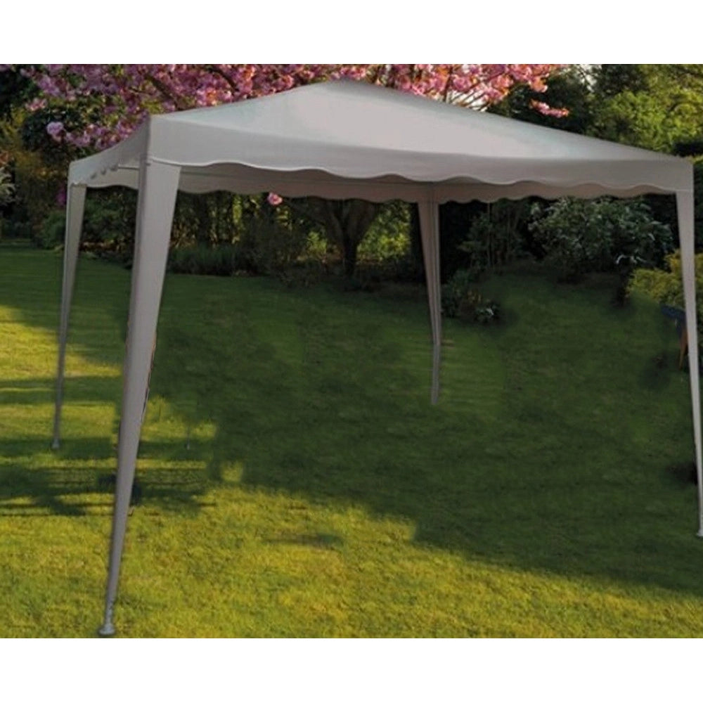 Trade Shop - Gazebo 3x3x2,5 Mt Pieghevole Grigio Impermeabile Richiudibile Tendone Giardino 016561 -