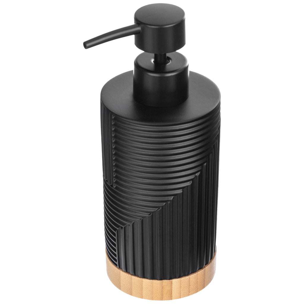 Set da bagno KADAX con dispenser di sapone liquido e bicchiere da bagno nero