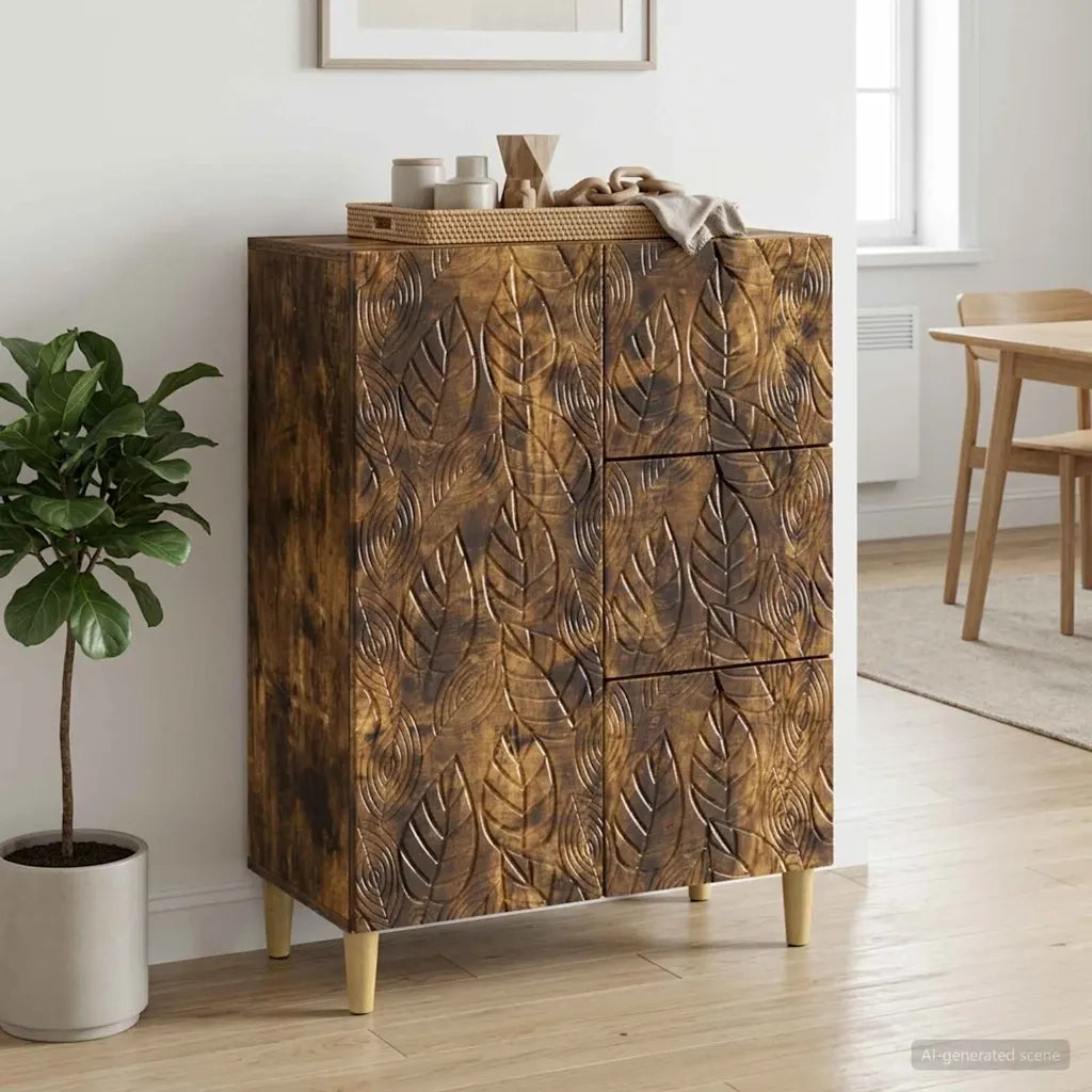 Credenza Rovere Fumo 66 x 34,5 x 90 cm Legno ingegnerizzato 895090