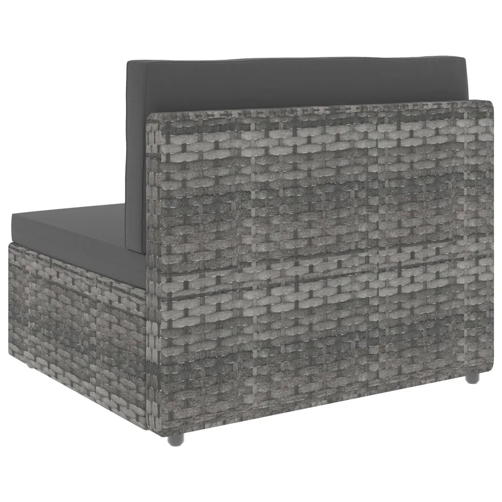 Set Divani da Giardino 4 pz in Polyrattan Grigio 3054605