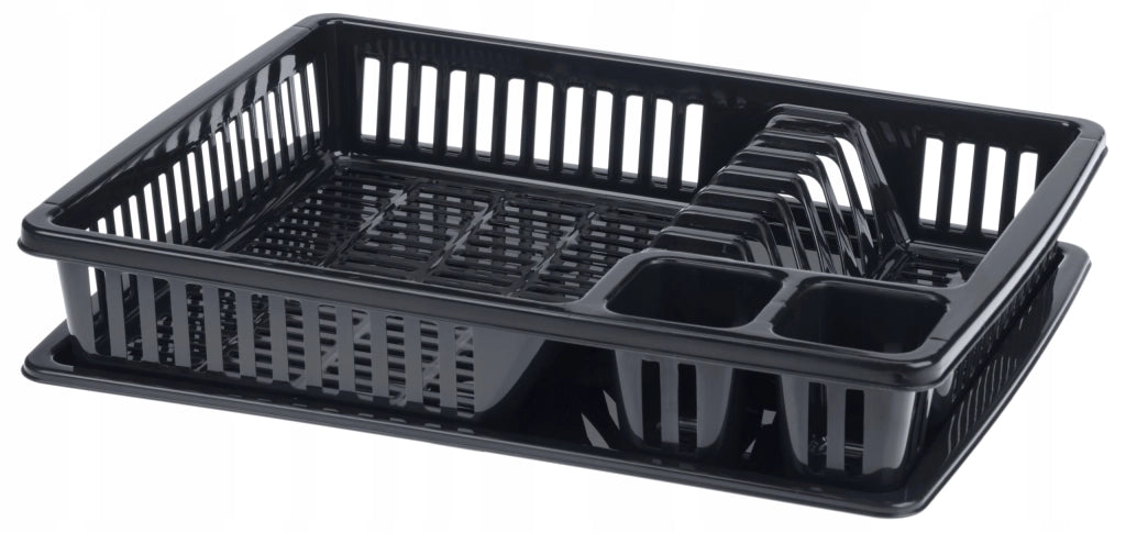 Scolapiatti KADAX per posate, piccolo, a un solo livello, in plastica, 38 cm