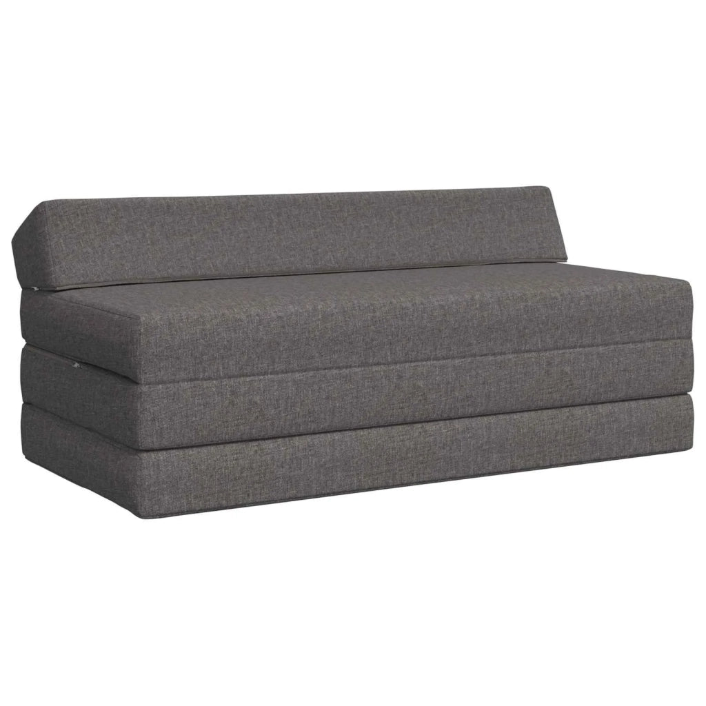 Divano Letto Pieghevole Grigio Chiaro 120 x 60 x 49 cm Tessuto 900034
