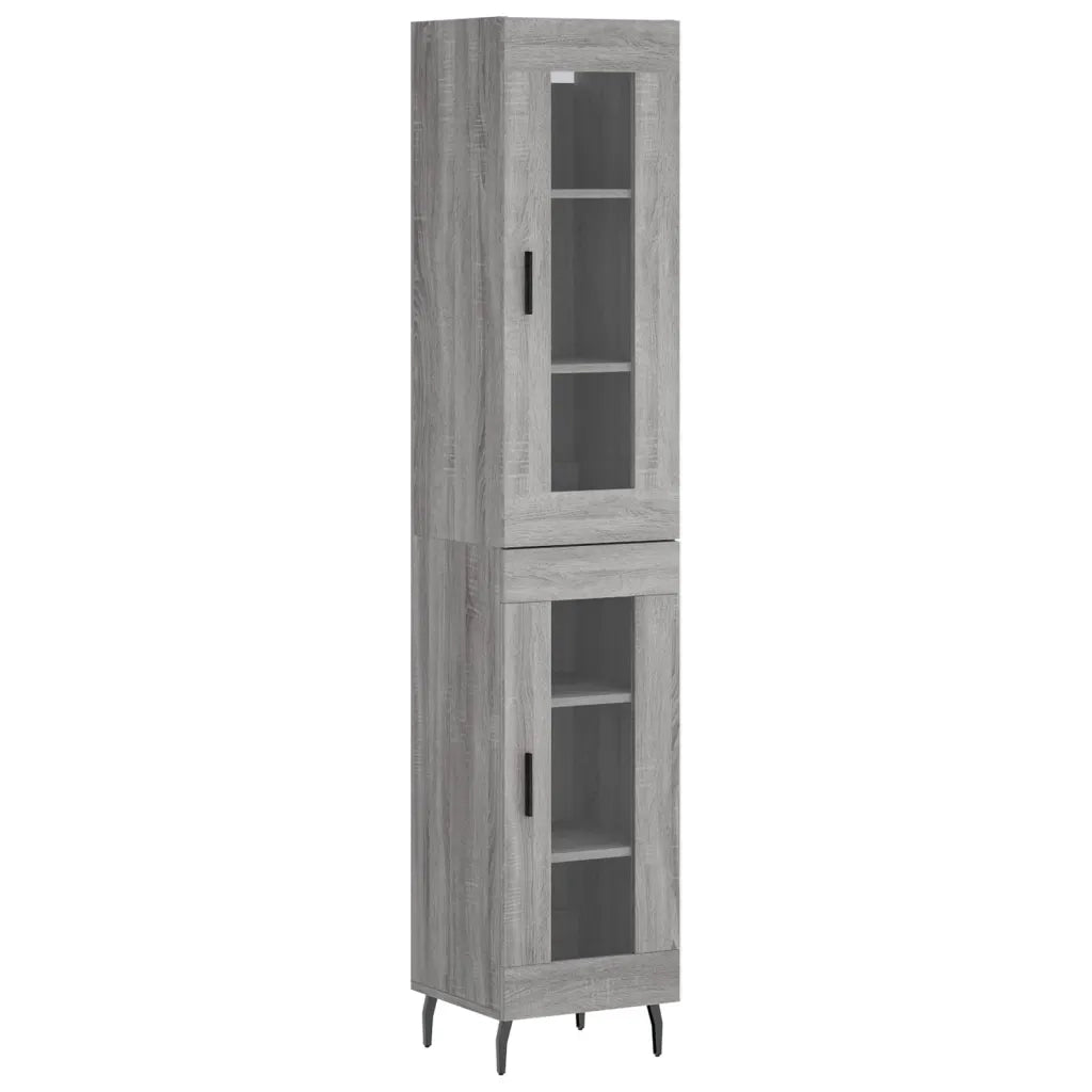 Credenza Grigio Sonoma 34,5x34x180 cm in Legno Multistrato 3199447