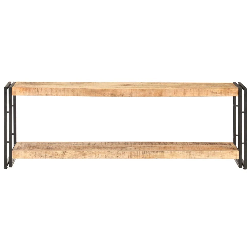 Mobile TV multimediale scaffale TV credenza mobile TV sala da pranzo soggiorno camera da letto 120 x 30 x 40 cm legno di mango marrone grezzo 02_0025816