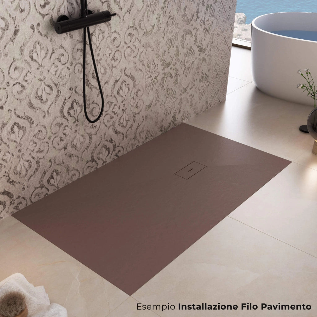 Piatto Doccia in Pietra 70x190 cm Bonussi Manila Marrone
