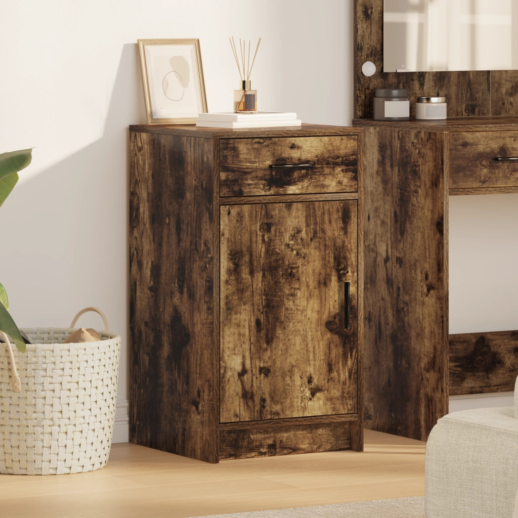 Sideboard in rovere affumicato 40x41x75 cm in legno ingegnerizzato