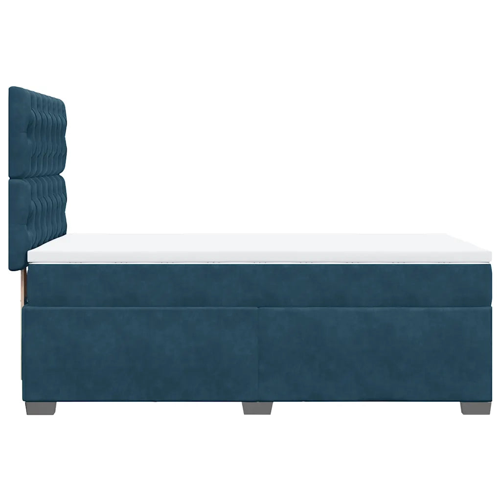 Giroletto a Molle con Materasso Blu 90x200 cm in Velluto 3290820