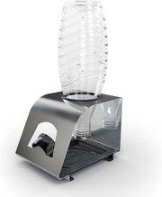 Doppio Design contenitore per bottiglie e spazzola con cassetta di raccolta - in acciaio inossidabile - per bottiglie SodaStream Crystal - Easy Fuse Power - 1er+spazzola