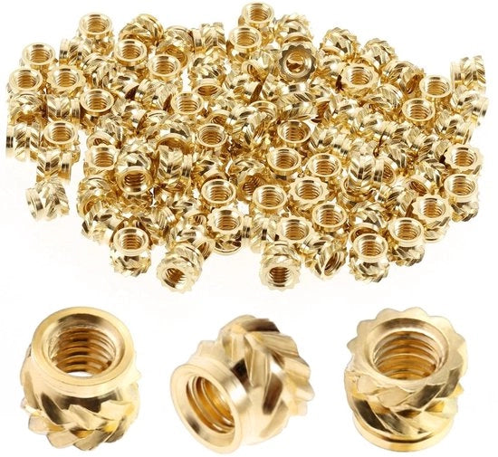 100 pezzi di viti a 3D di rame, M3x4x5mm, viti a vite con filo, viti a rame a spirale, inserti a filo - accessori per stampante 3D.