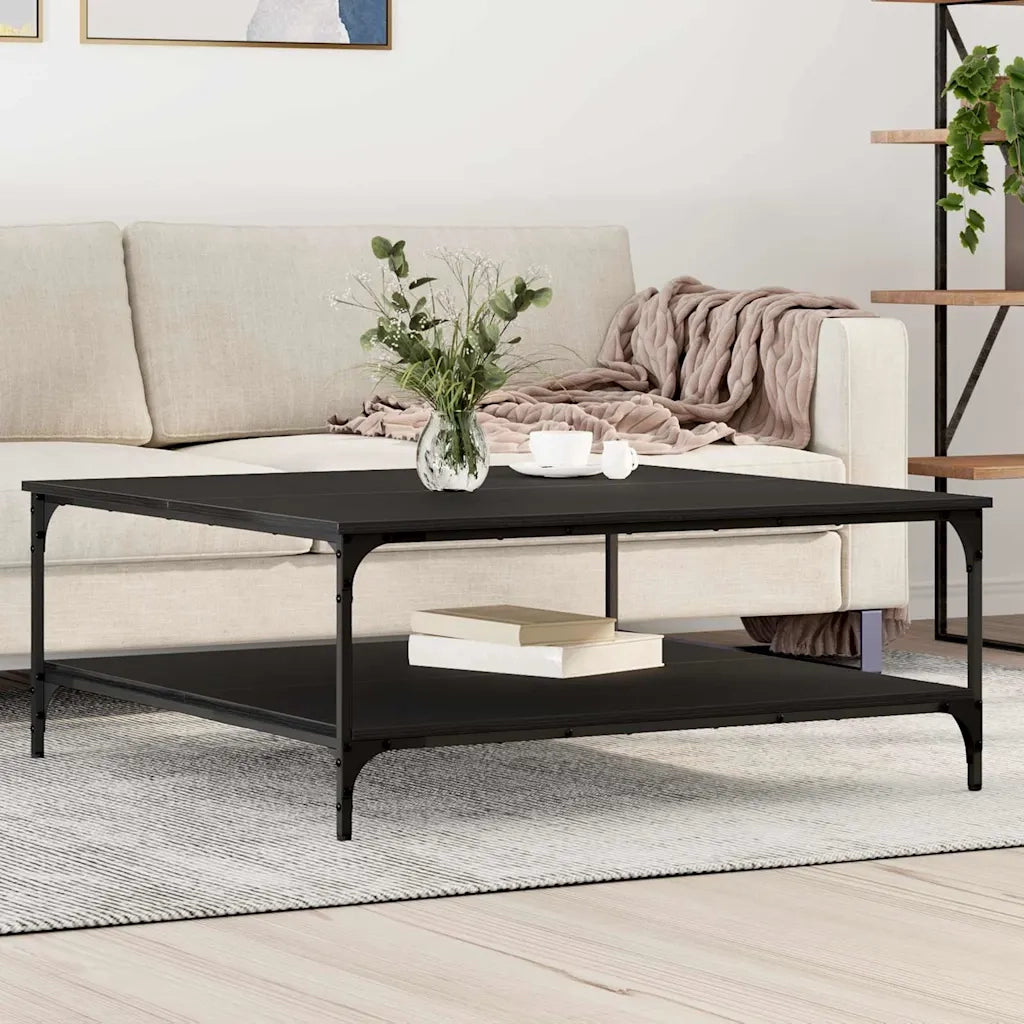 Tavolino da salotto Rovere nero 100 x 100 x 40 cm