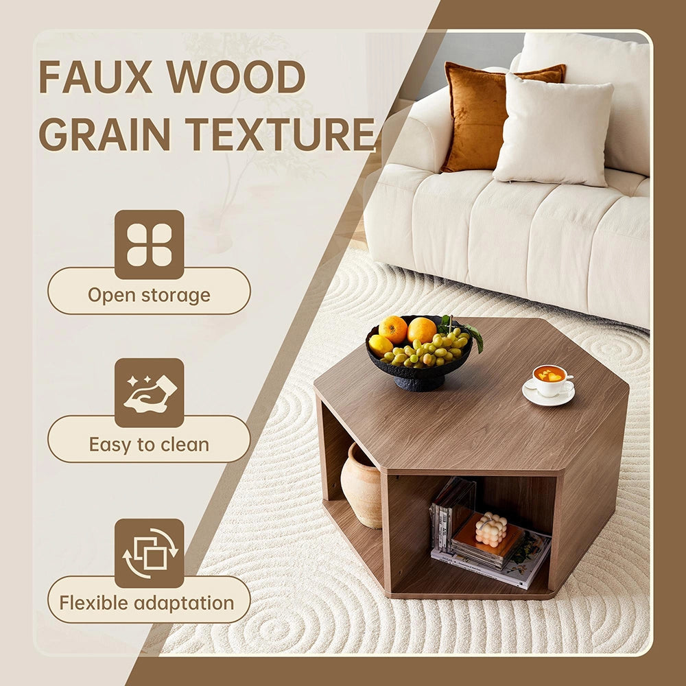 Tavolino esagonale - Xylo - 79x69cm design moderno