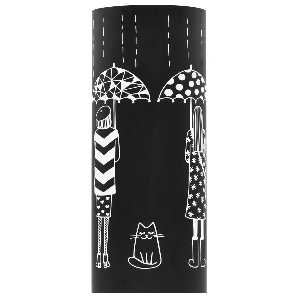 Porta Ombrelli con Disegni di Ragazze in Acciaio Nero 246800