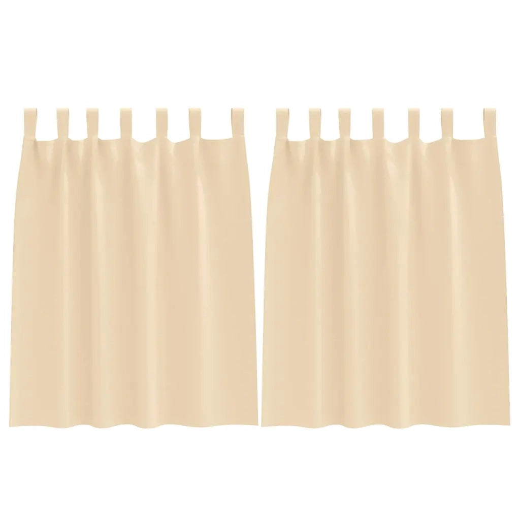 Tende Blackout con Anelli 2 pcs Crema 140 x 140 cm Poliestere 4107593