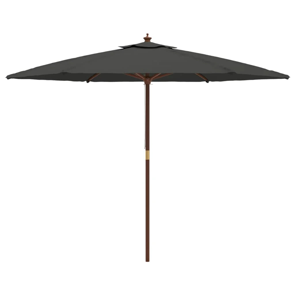 Ombrellone da giardino con palo in legno 299 x 240 cm antracite 02_0008334