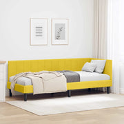 vidaXL Cornice del letto ad angolo Giallo 80 x 200 cm Velluto