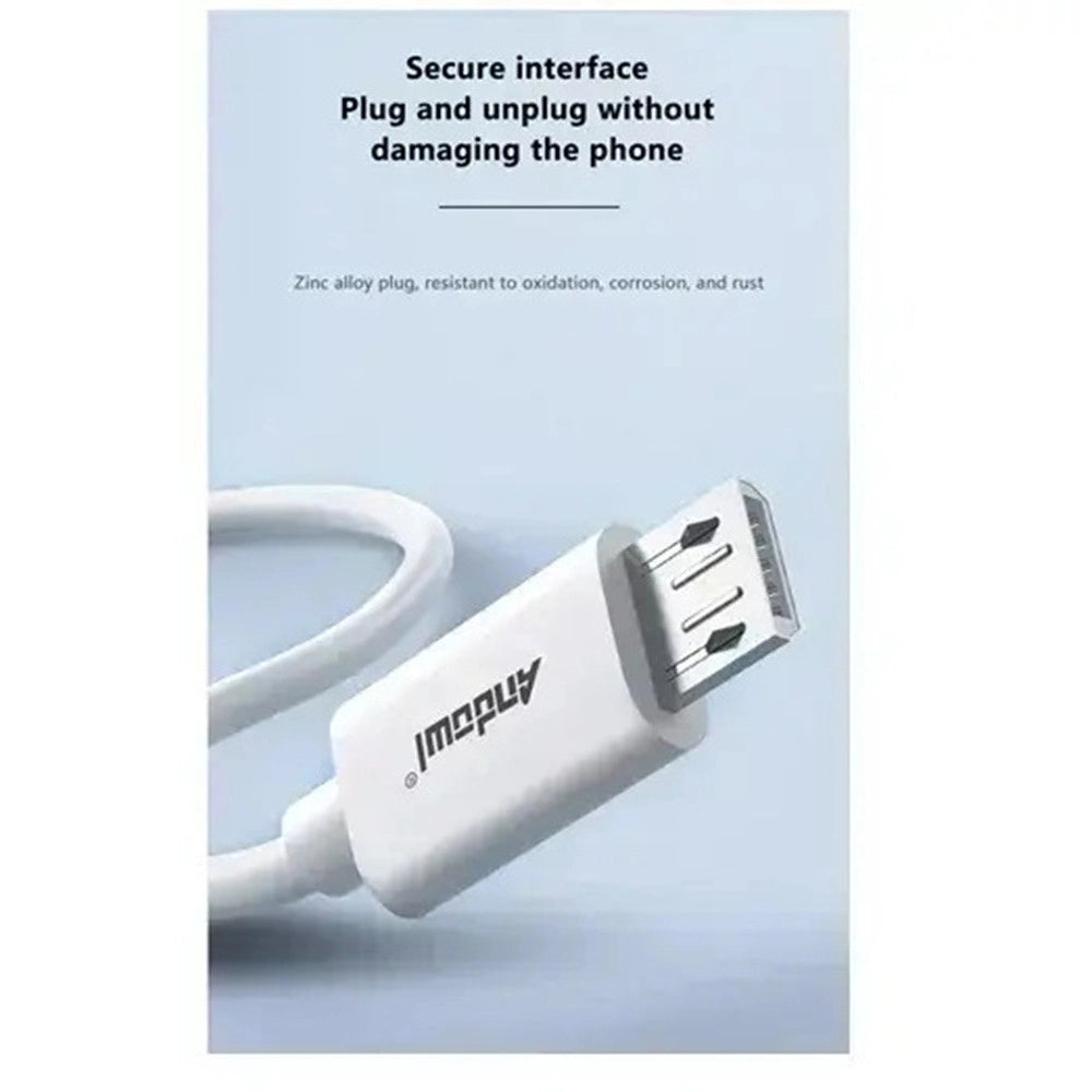 Trade Shop - Cavo Ricarica Rapida Trasferimento Dati Da Usb 2.0 A Micro Usb 3.1a 1mt Flessibile Q-sj1b -