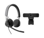 ORIGINAL Logitech Accessori per computer nero 991-000338 Zone Wired Headset + C925e Webcam
