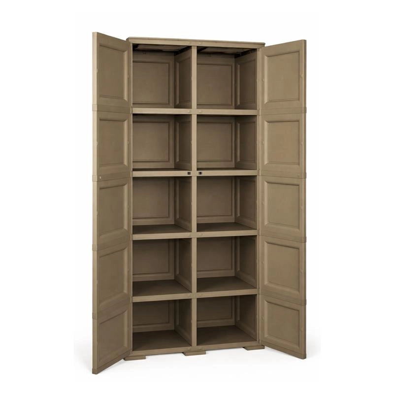 ARMADIO 5 MODULI WENGÉ 79X43X203 CM – MOBILE ALTO CONTENITORE VERTICALE PER ORGANIZZAZIONE CASA E ZONA LIVING