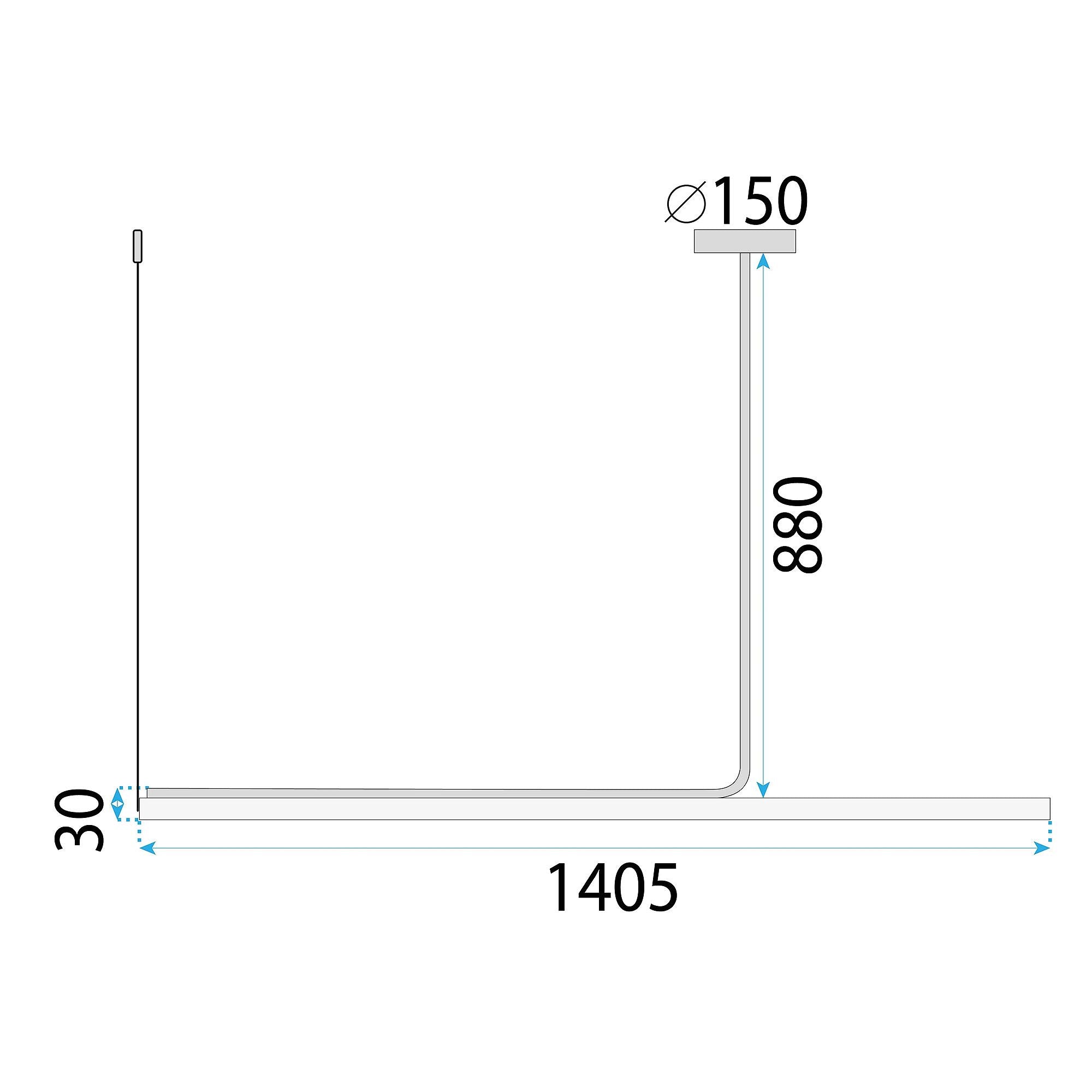 Lampada Led App1660-cp Black 140cm