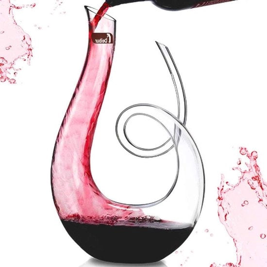 Caraffa per vino da tavola progettata per un rapido decantaggio - vino rosso e bianco - forma simbolica 1300 ml