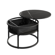 Vicco Tavolino Nero/marmo-bianco 57 x 57 cm