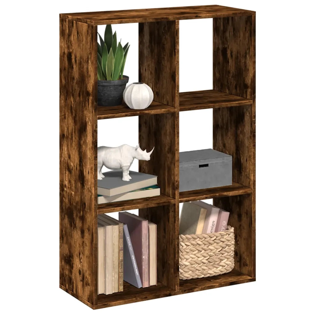 Libreria Divisorio Rovere Fumo 69,5x29x103,5cm in Truciolato 858016