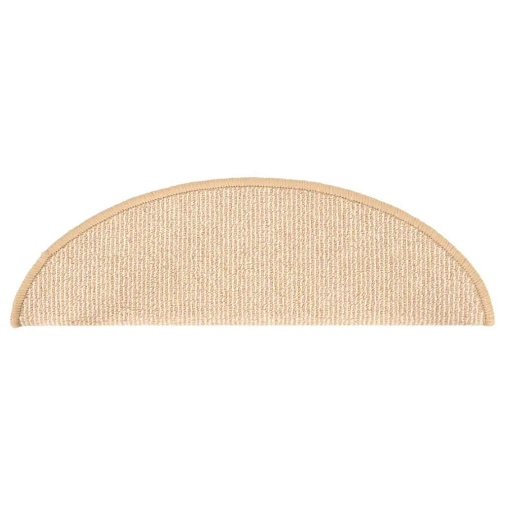 Tappetini per scale 15 pz | Gradini per Scale 56x17x3 cm Crema Semicircolari