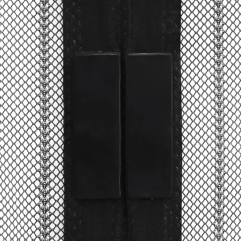 Tende Antimosche per Porta 2 pz 210 x 100 cm 2 pz Magneti Nera CFW1310891