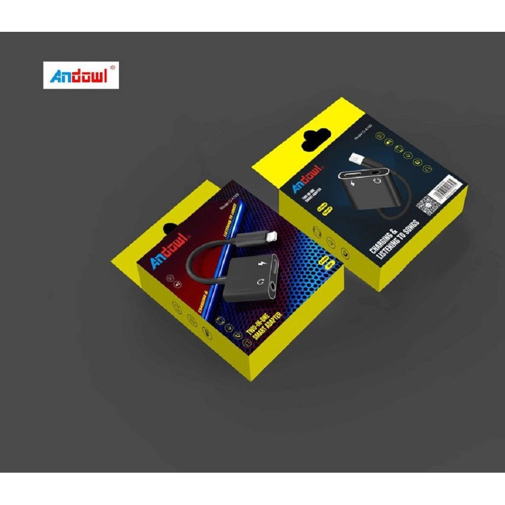 Trade Shop - Adattatore 2in1 Q-a189 Lightning Maschio A Type-c Aux3,5mm Femmina Cuffie Ricarica -